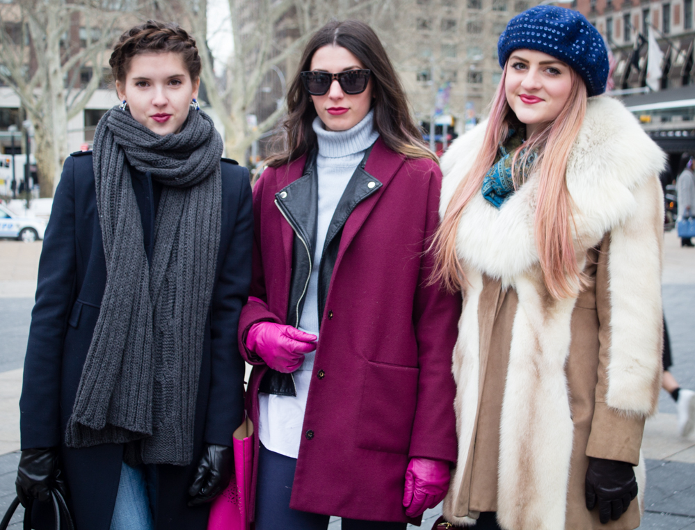 Street Style: Fashionable Duos and Trios at New York Fashion Week