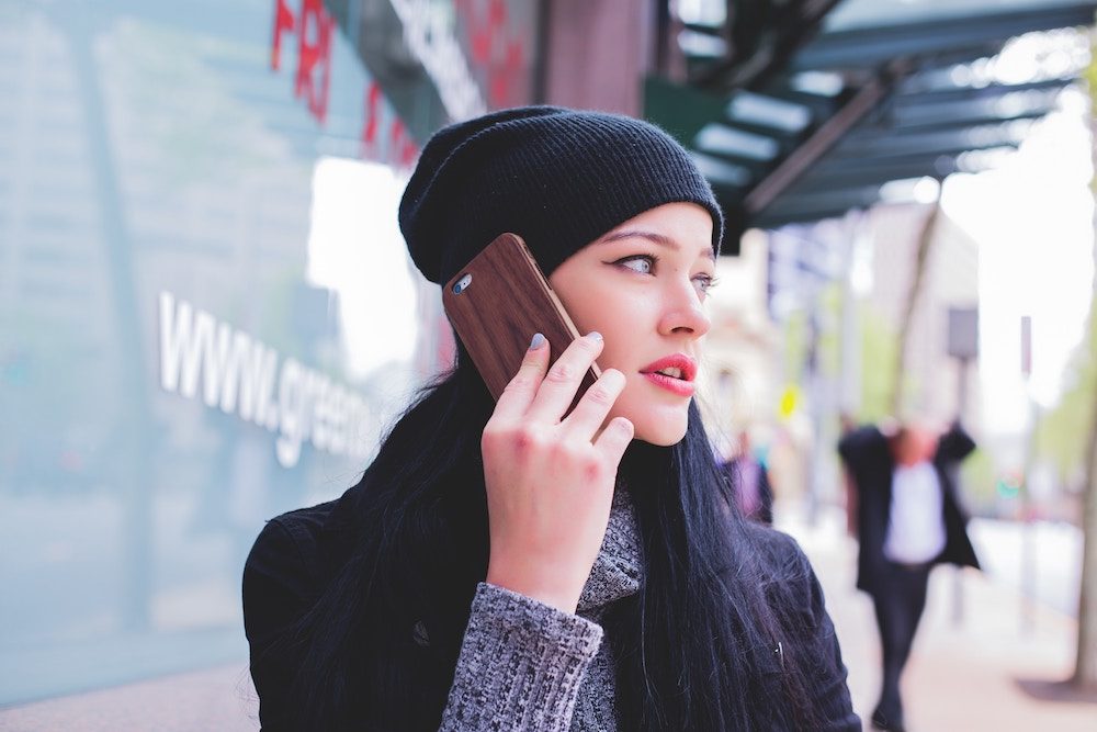 woman talking on her cell phone