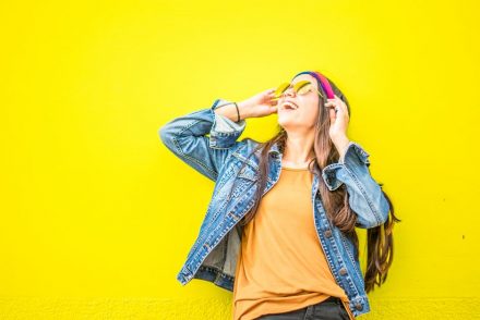 woman laughing