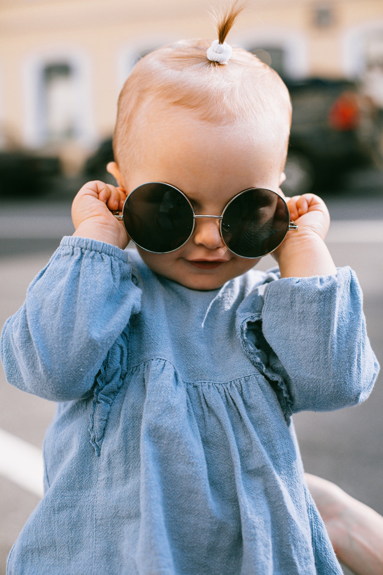 Cute baby best sale girl with sunglasses