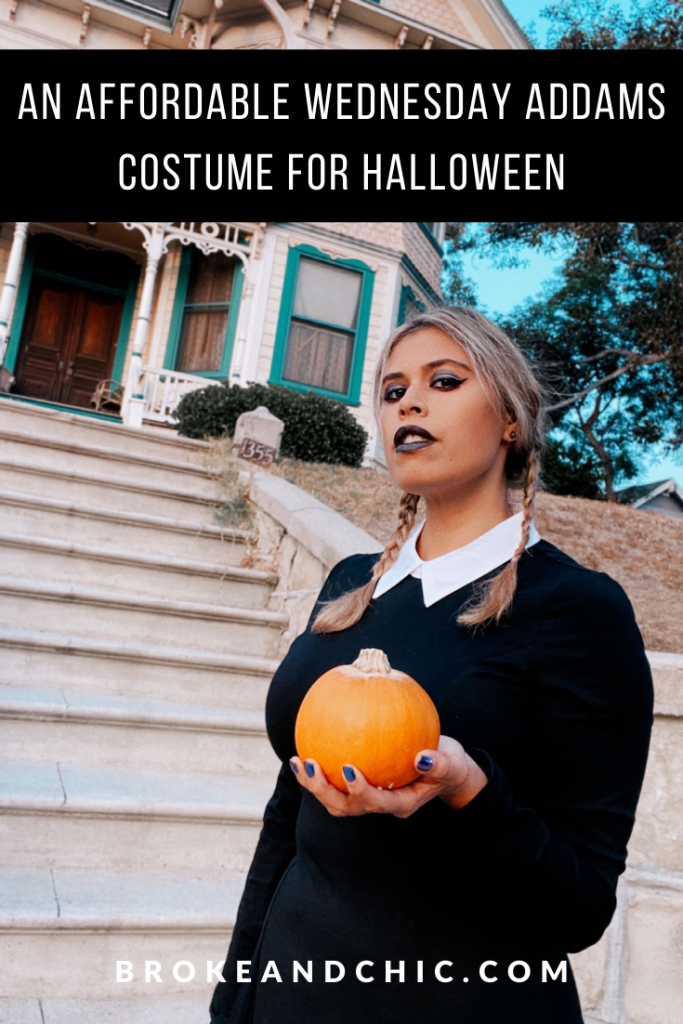 how to affordably be Wednesday Addams for Halloween.