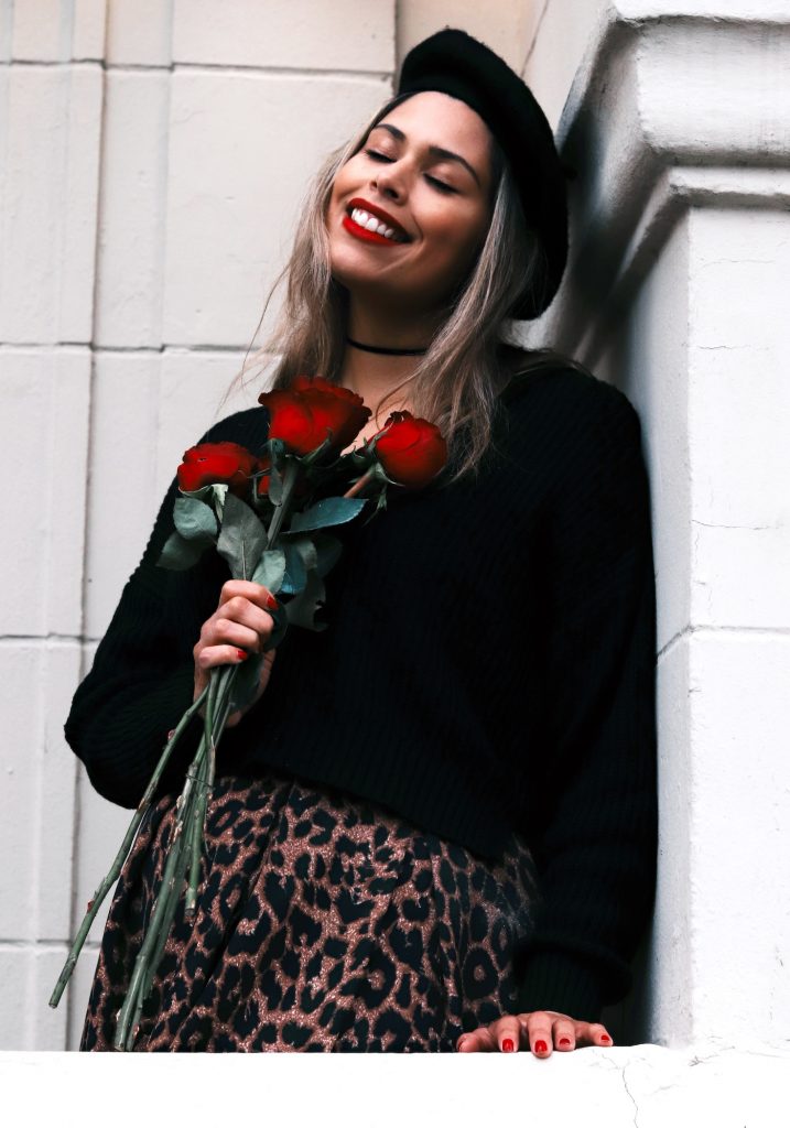 Amanda Raye Scozzafava, LA blogger and curve model in Koreatown, Los Angeles wearing a Valentine's Day outfit.