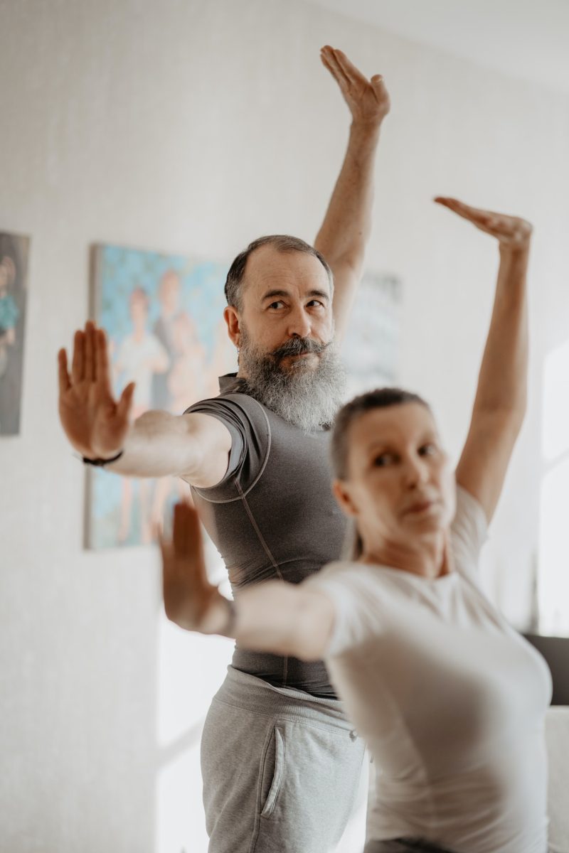 retirees working out