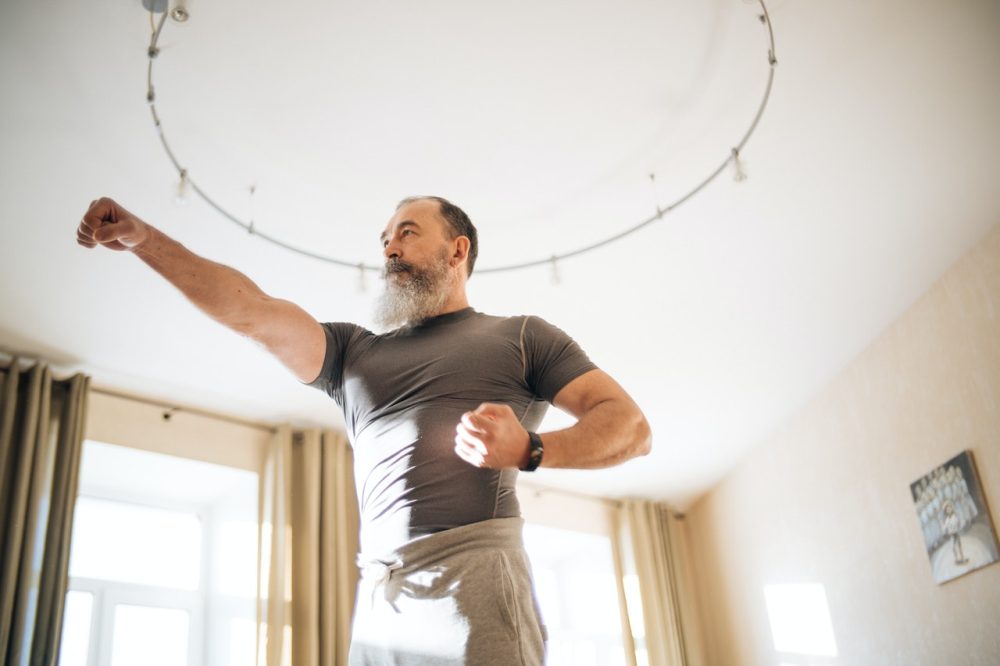 retired man working out