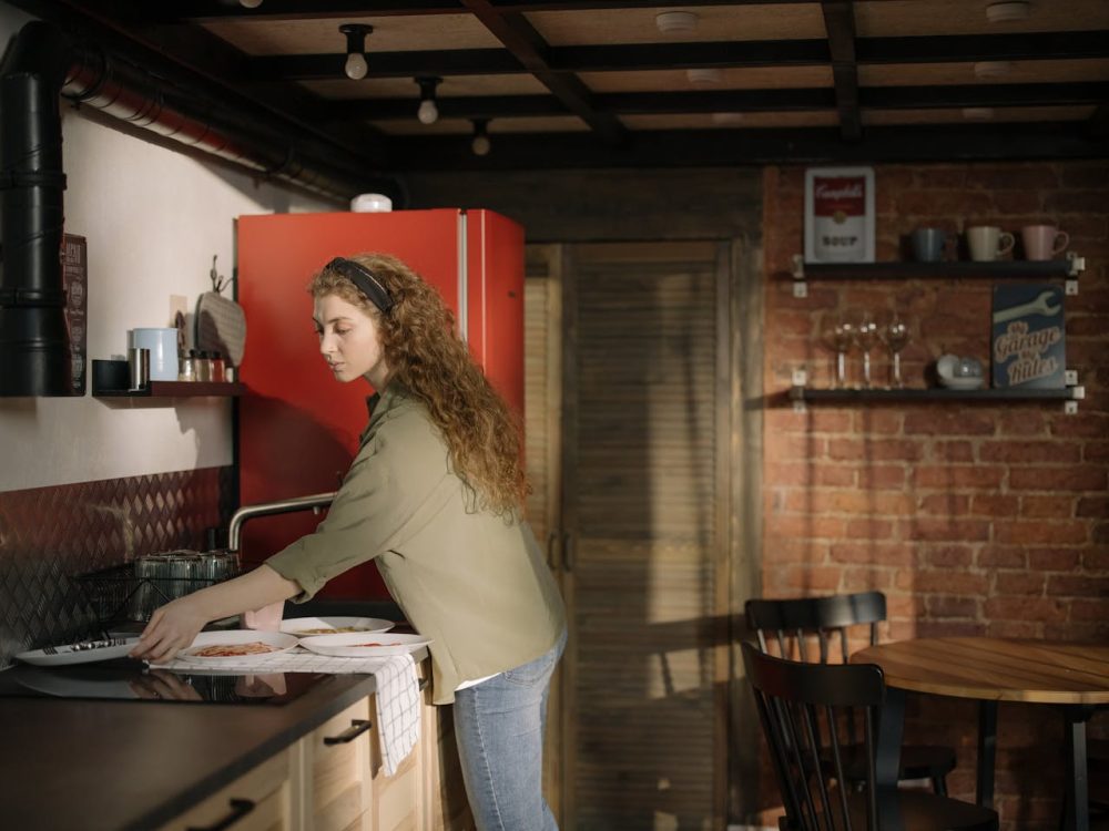 Woman doing the dishes