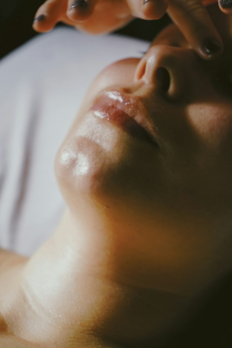 Woman getting chemical peel at med spa